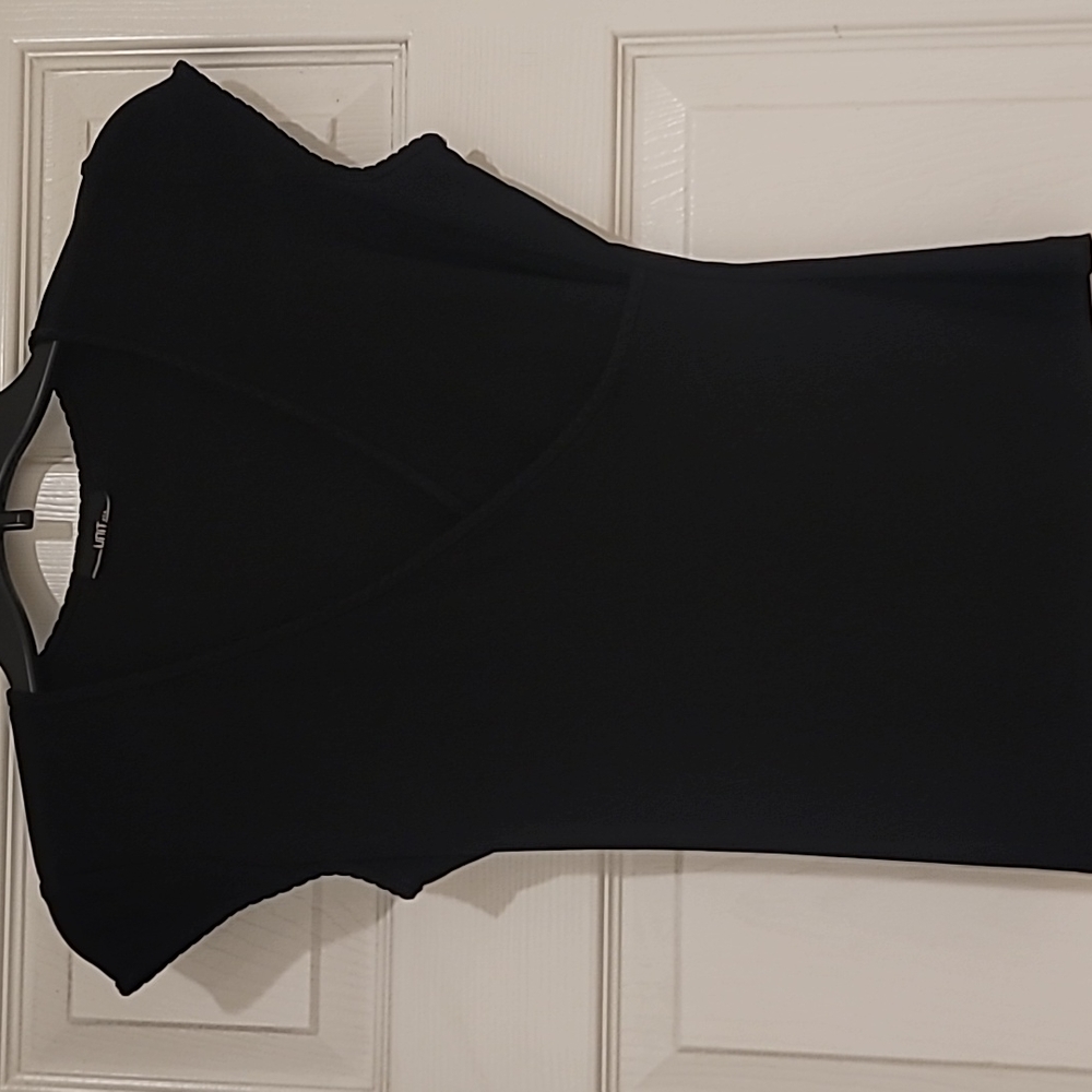 Size small black cross over blouse